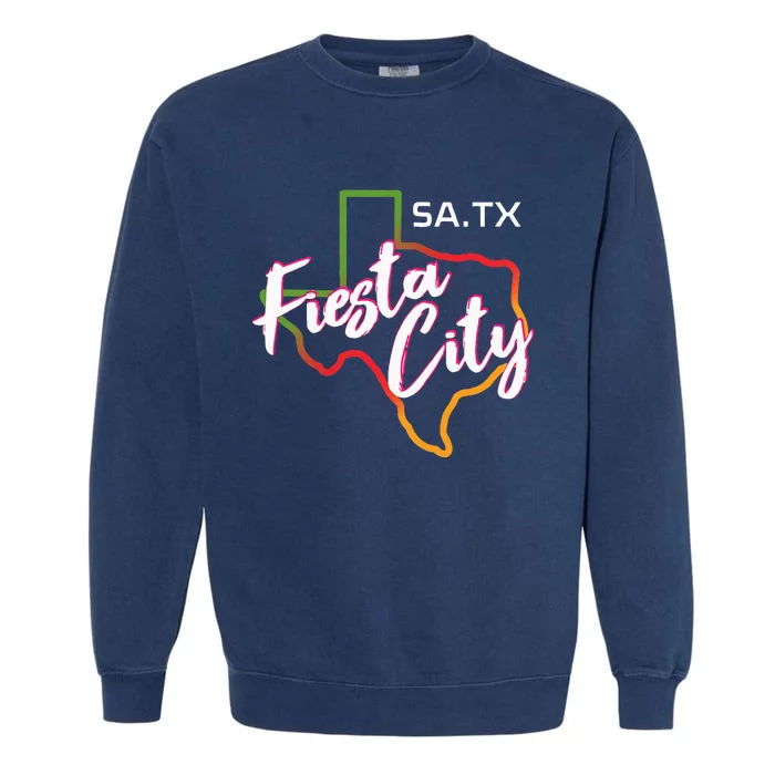 San Antonio Fiesta City Cinco De Mayo Fiesta Squad Texas Garment-Dyed Sweatshirt