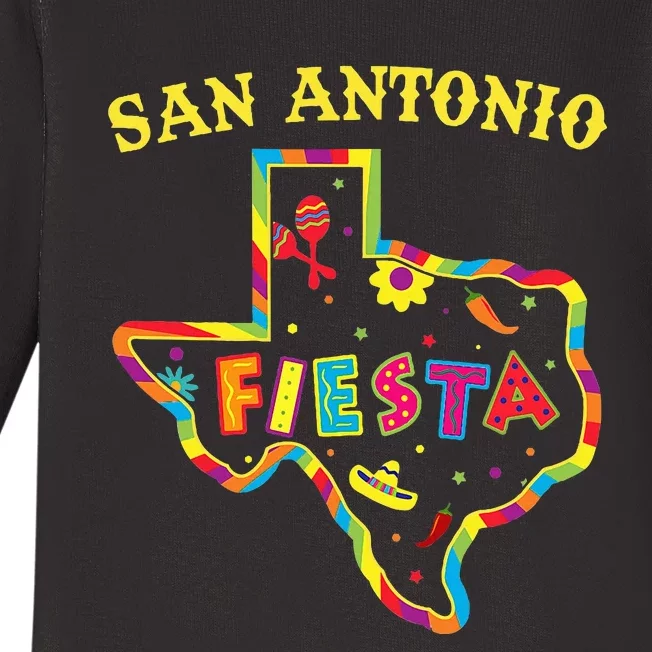 San Antonio Fiesta City Cinco De Mayo Fiesta Squad Texas Baby Long Sleeve Bodysuit