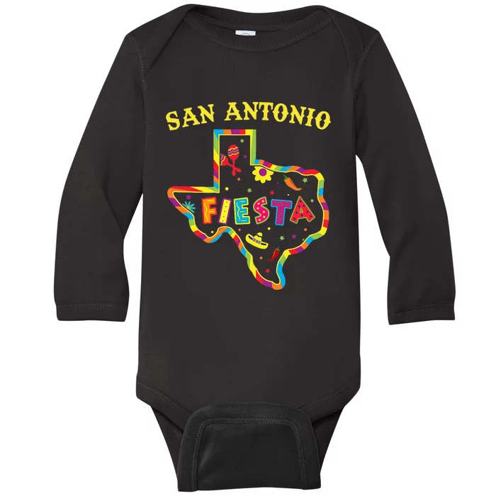 San Antonio Fiesta City Cinco De Mayo Fiesta Squad Texas Baby Long Sleeve Bodysuit