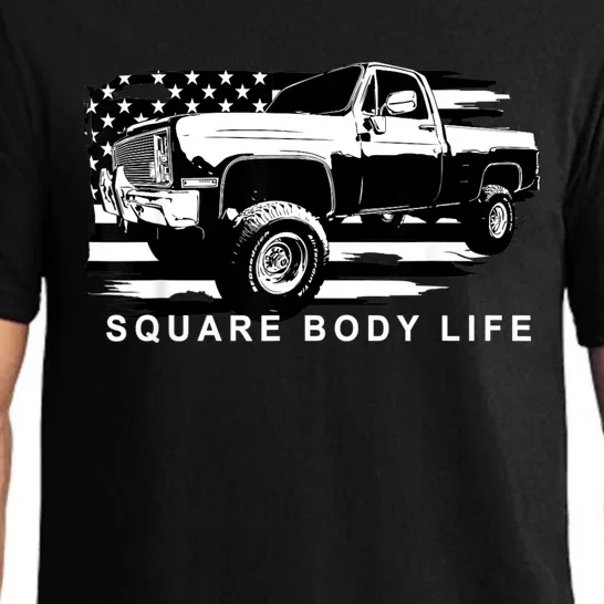 Squarebody American Flag Square Body Truck Pajama Set