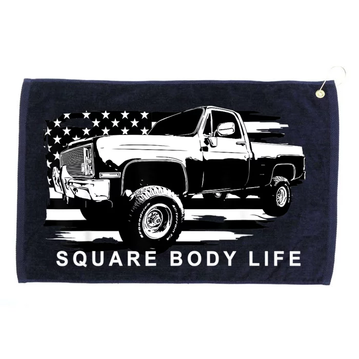 Squarebody American Flag Square Body Truck Grommeted Golf Towel