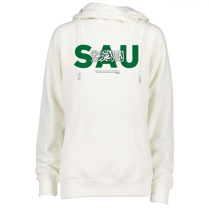 Saudi Arabia For Saudi National Day Gift Womens Funnel Neck Pullover Hood