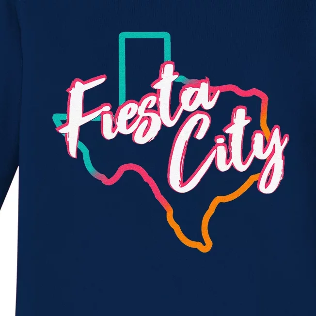 San Antonio Fiesta City Fans Baby Long Sleeve Bodysuit