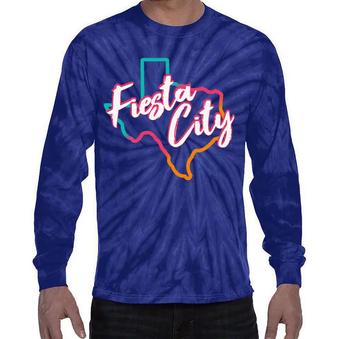 San Antonio Fiesta City Fans Tie-Dye Long Sleeve Shirt