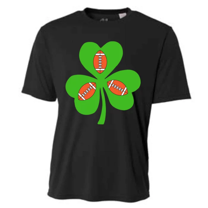 Shamrock American Football St Patrick's Day Funny Gift Cooling Performance Crew T-Shirt