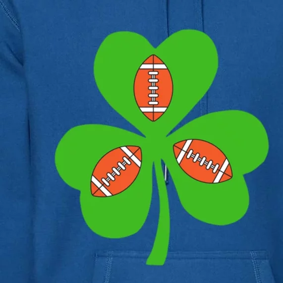 Shamrock American Football St Patrick's Day Funny Gift Premium Hoodie