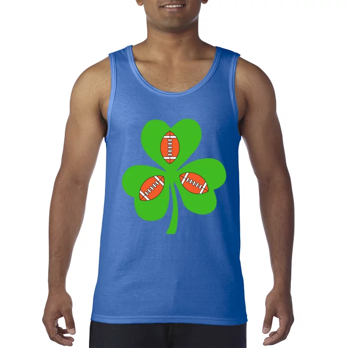 Shamrock American Football St Patrick's Day Funny Gift Tank Top