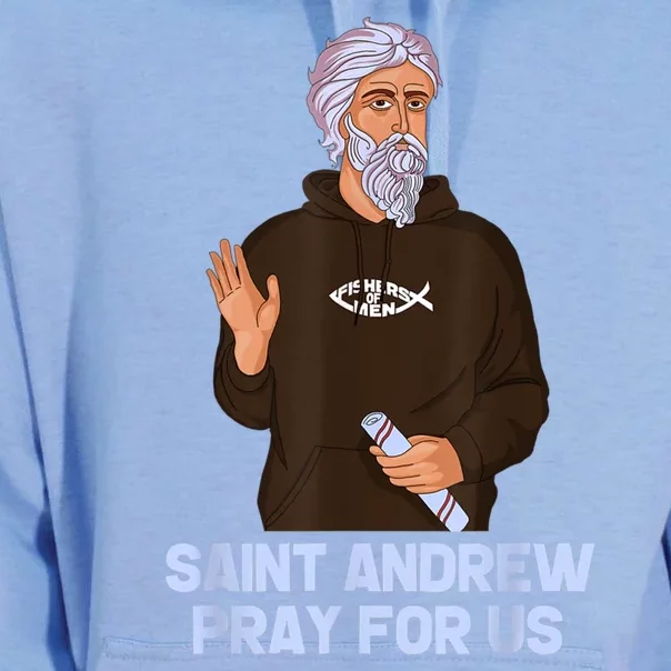 St Andrew Fishing Patron Saint Of Fisherman Catholic Saint Unisex Surf Hoodie