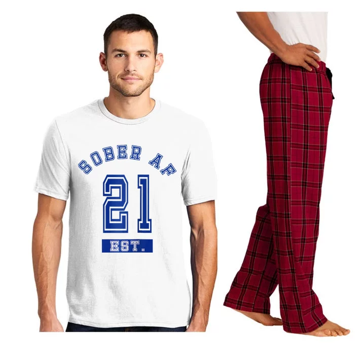 Sober Af Funny Graffiti Tag Aa & Na Gift Slogans Pajama Set