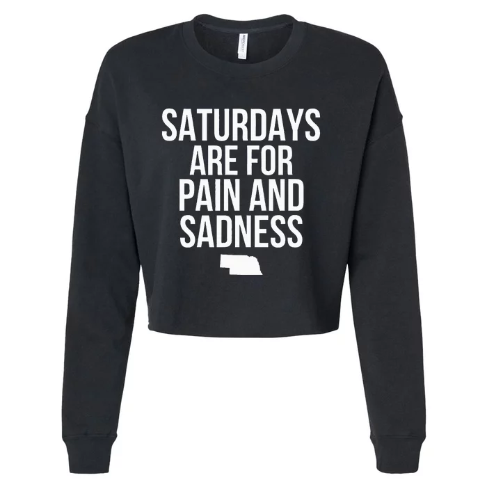 Saturdays Are For Pain And Sadness Cropped Pullover Crew