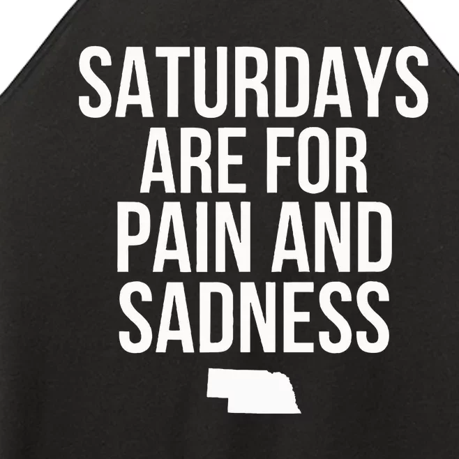 Saturdays Are For Pain And Sadness Women’s Perfect Tri Rocker Tank