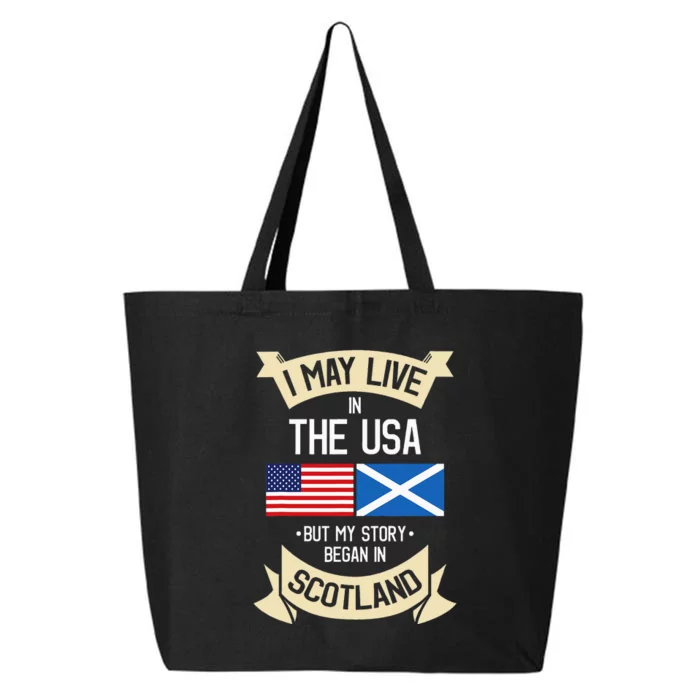 Scotland American Flag Usa Scottish Roots Gifts 25L Jumbo Tote