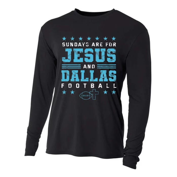 Sundays Are For Jesus And Dallas Football Texas Cooling Performance Long Sleeve Crew