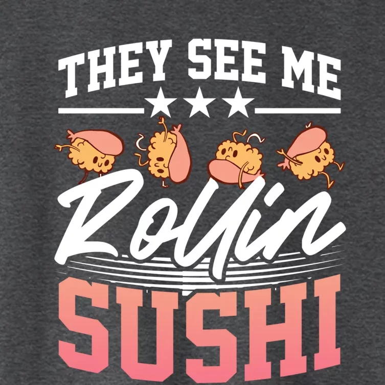 Sushi Asian Food Japanese Rice Wasabi Kawaii Sushi Lover Meaningful Gift Women's Crop Top Tee