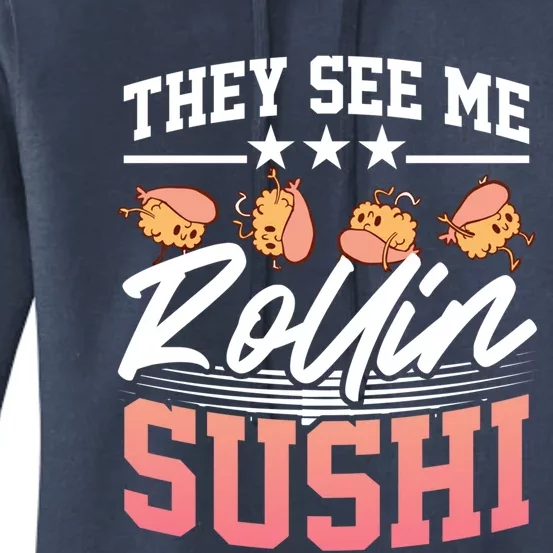 Sushi Asian Food Japanese Rice Wasabi Kawaii Sushi Lover Meaningful Gift Women's Pullover Hoodie