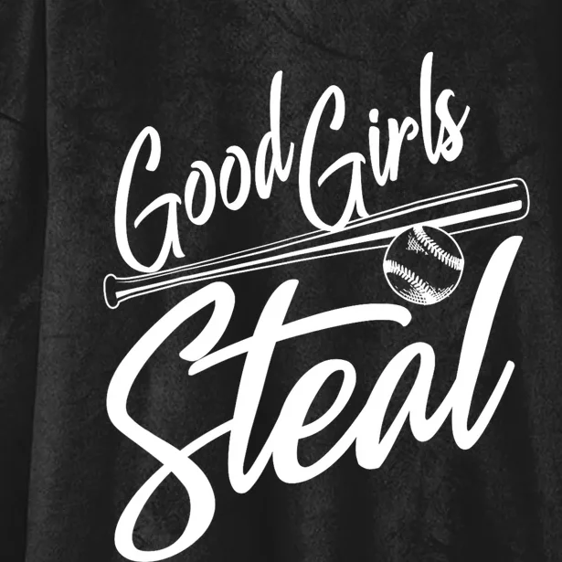 Softball Art For Women Good Steal Baseball Pitcher Hooded Wearable Blanket