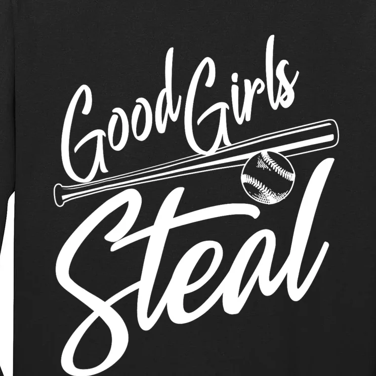 Softball Art For Women Good Steal Baseball Pitcher Tall Long Sleeve T-Shirt