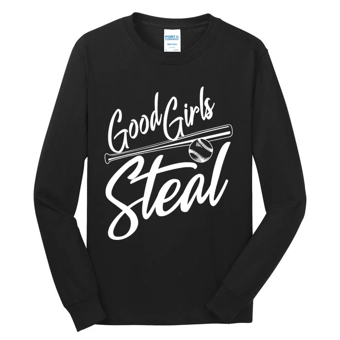 Softball Art For Women Good Steal Baseball Pitcher Tall Long Sleeve T-Shirt