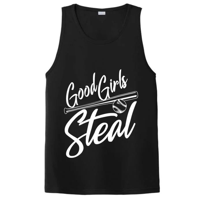 Softball Art For Women Good Steal Baseball Pitcher Performance Tank