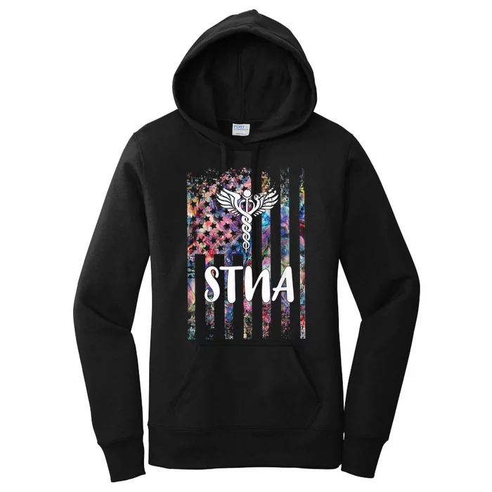 STNA American Flag Women's Pullover Hoodie