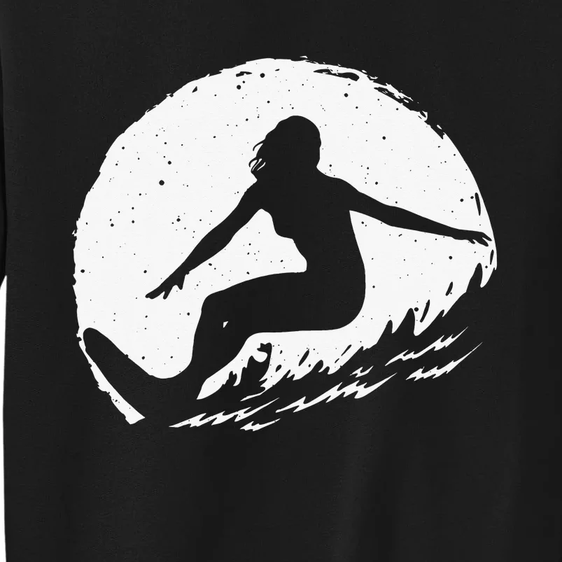 Surf Art For  Beach Surfer Hawaiian Wave Surfing Sweatshirt