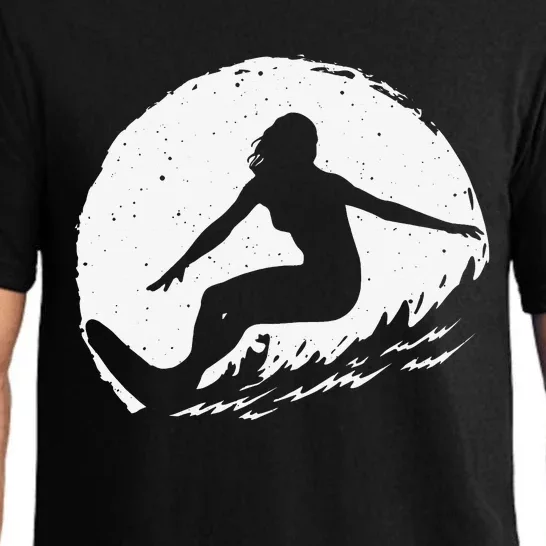 Surf Art For  Beach Surfer Hawaiian Wave Surfing Pajama Set