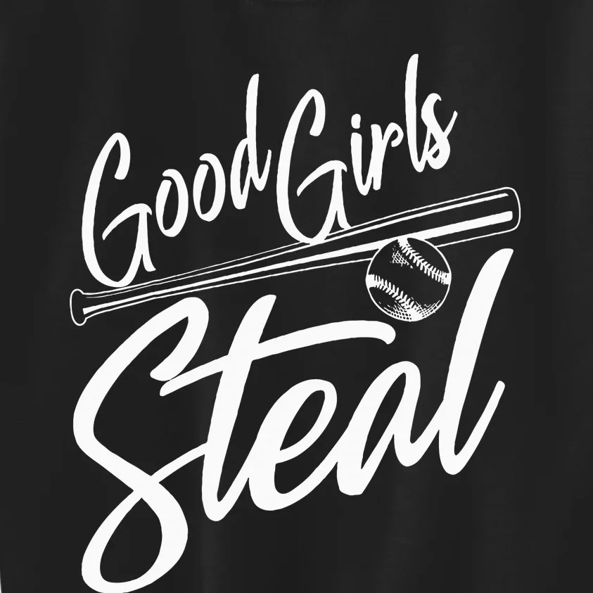 Softball Art For Women Good Steal Baseball Pitcher Kids Sweatshirt