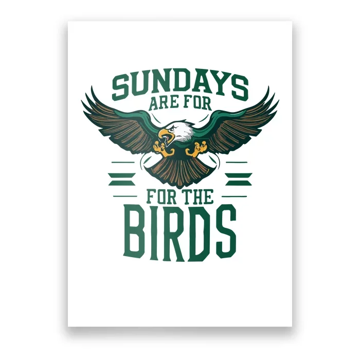 Sundays Are For The Birds Football Philadelphia Poster