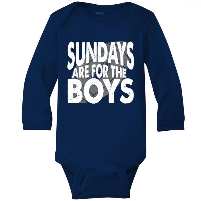 Sundays Are For The American Football Gift Baby Long Sleeve Bodysuit