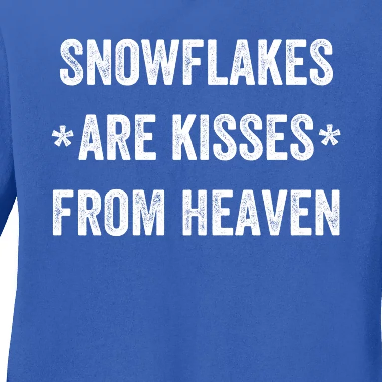 Snowflakes Are From Heaven For Snow Winter Vacation Gift Ladies Long Sleeve Shirt