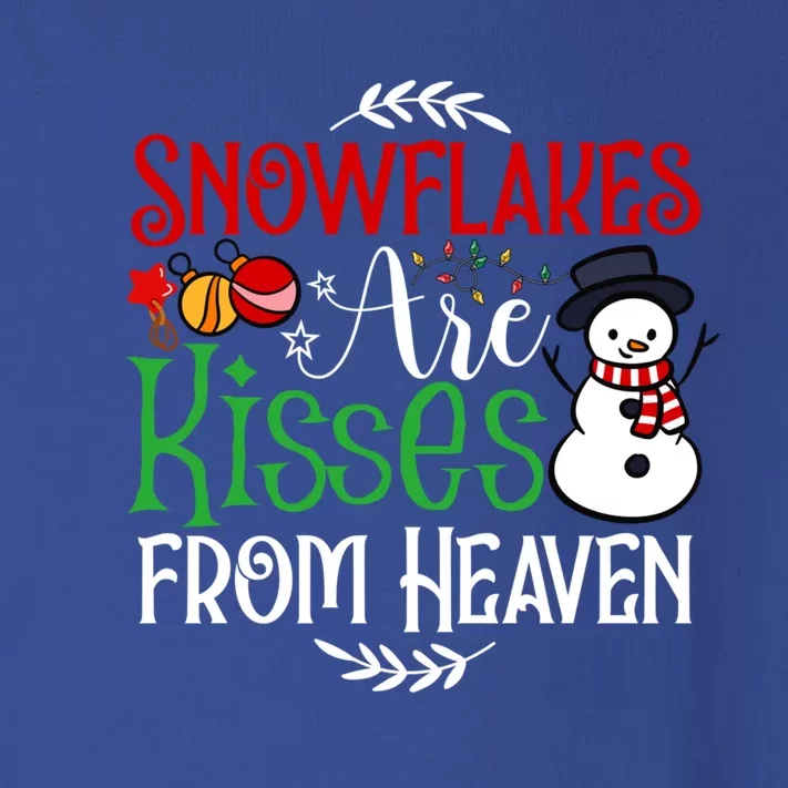 Snowflakes Are From Heaven Funny Christmas Santa Great Gift Toddler Long Sleeve Shirt