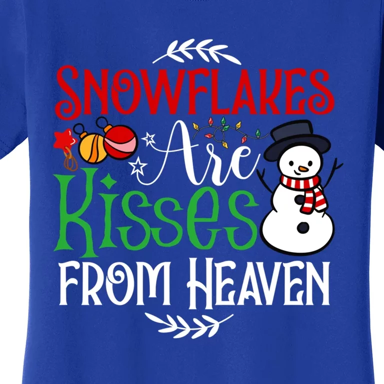 Snowflakes Are From Heaven Funny Christmas Santa Great Gift Women's T-Shirt