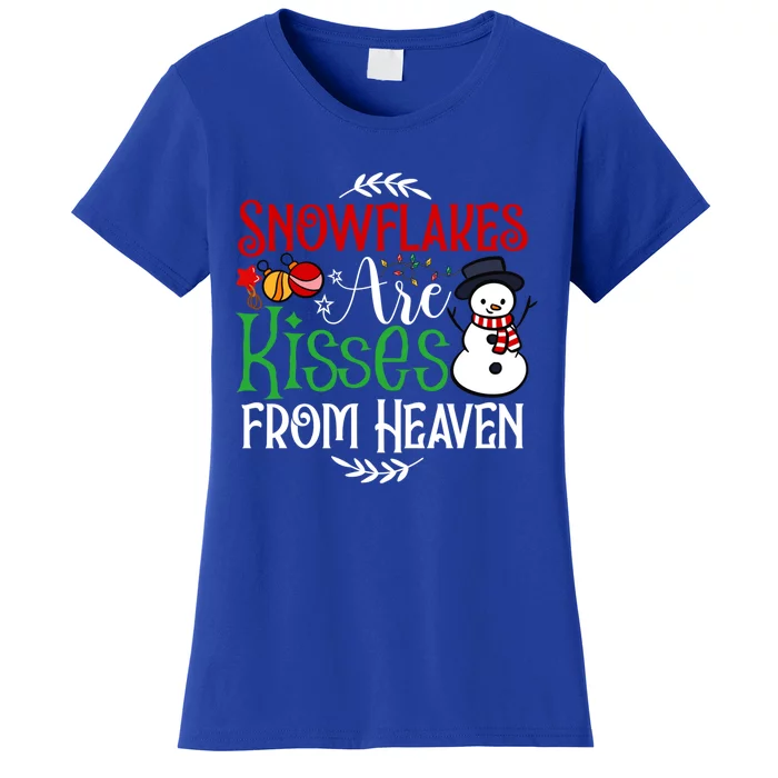 Snowflakes Are From Heaven Funny Christmas Santa Great Gift Women's T-Shirt