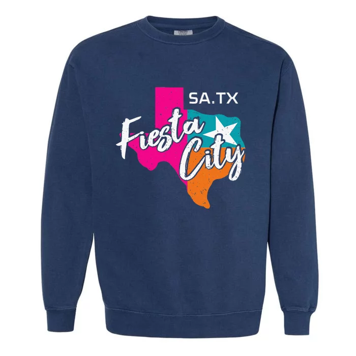 San Antonio Fiesta City Cinco De Mayo Squad Texas Garment-Dyed Sweatshirt