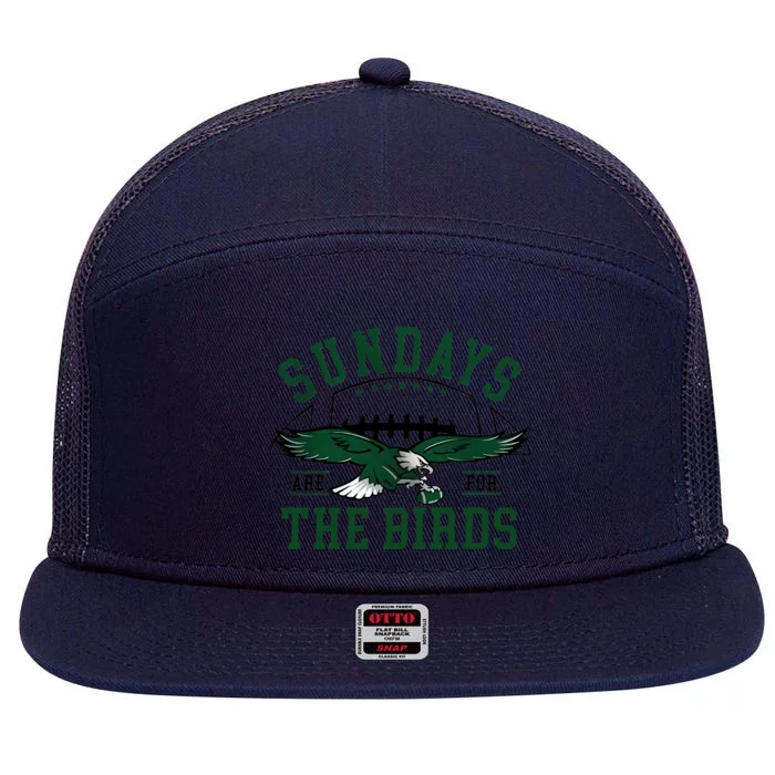 Sundays Are For The Birds Football Philadelphia 7 Panel Mesh Trucker Snapback Hat