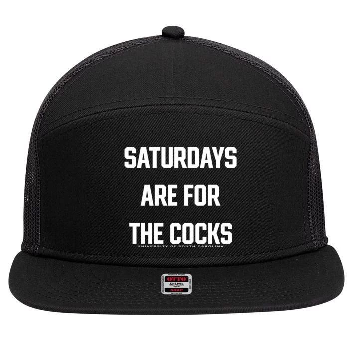 Saturdays Are For The Cocks 7 Panel Mesh Trucker Snapback Hat