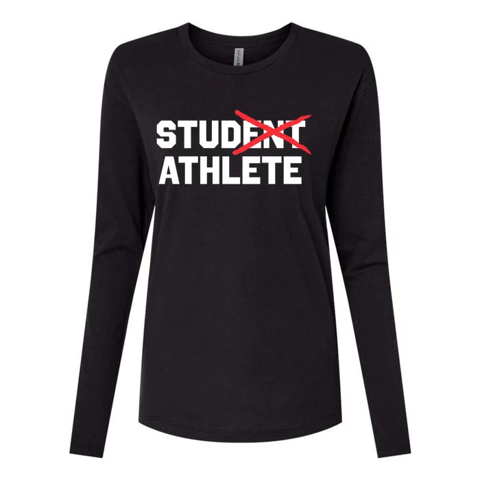 Stud Athlete Funny College Stud Athlete Womens Cotton Relaxed Long Sleeve T-Shirt