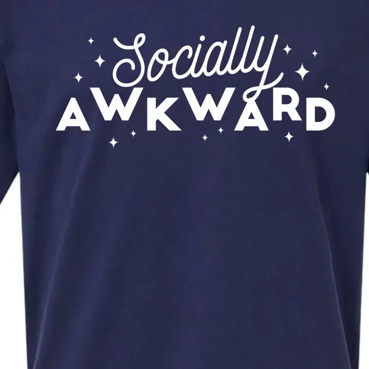 Socially Awkward Funny Sueded Cloud Jersey T-Shirt