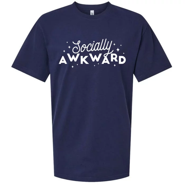 Socially Awkward Funny Sueded Cloud Jersey T-Shirt