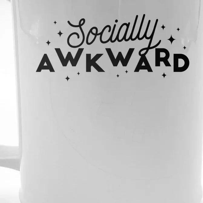 Socially Awkward Funny Front & Back Beer Stein