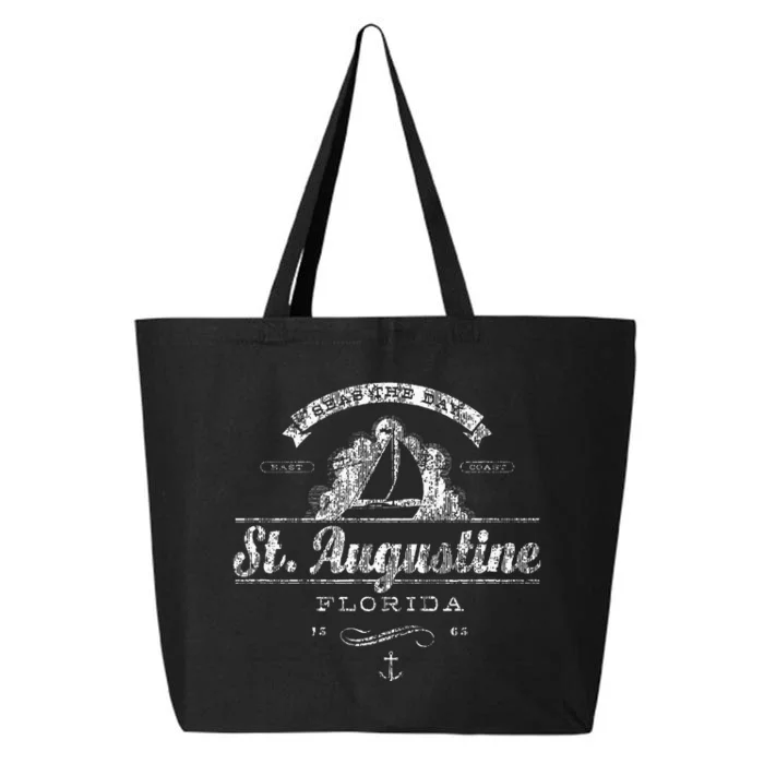 St. Augustine Fl Sailboat Vintage Nautical 25L Jumbo Tote