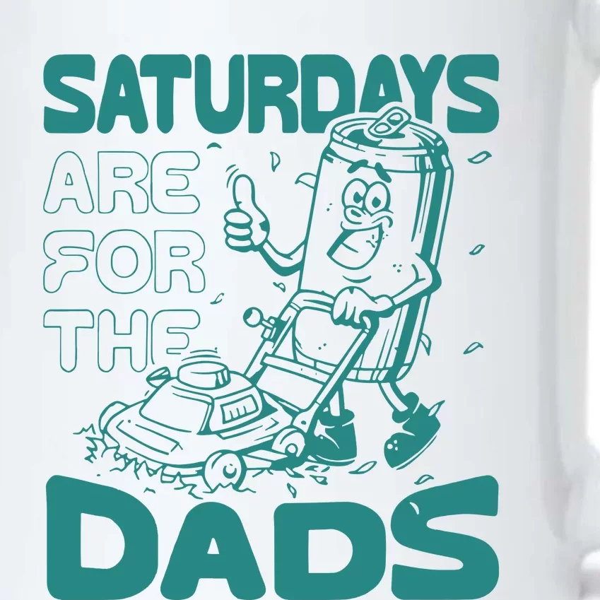 Saturdays Are For The Dads Mow Black Color Changing Mug