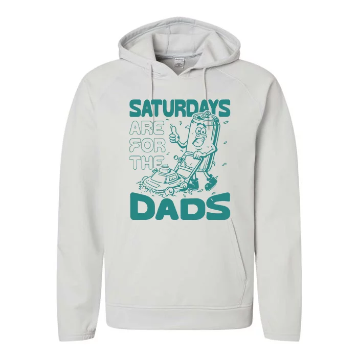 Saturdays Are For The Dads Mow Performance Fleece Hoodie