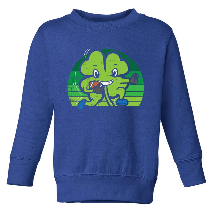 Shamrock American Football St Patricks Day Gift Toddler Sweatshirt