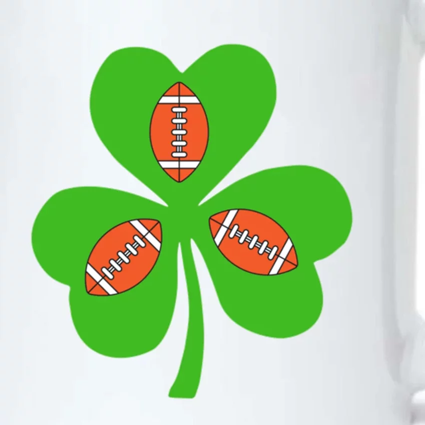 Shamrock American Football St Patrick's Day Funny Meaningful Gift Black Color Changing Mug