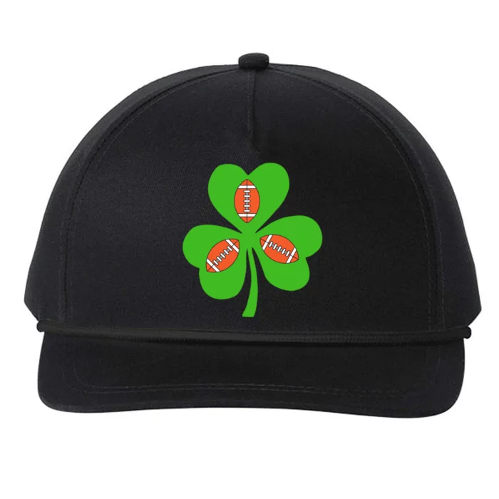 Shamrock American Football St Patrick's Day Funny Meaningful Gift Snapback Five-Panel Rope Hat