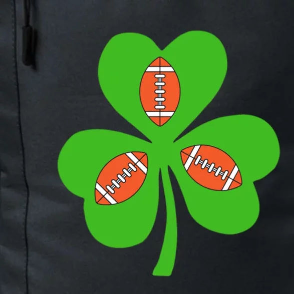 Shamrock American Football St Patrick's Day Funny Meaningful Gift Daily Commute Backpack