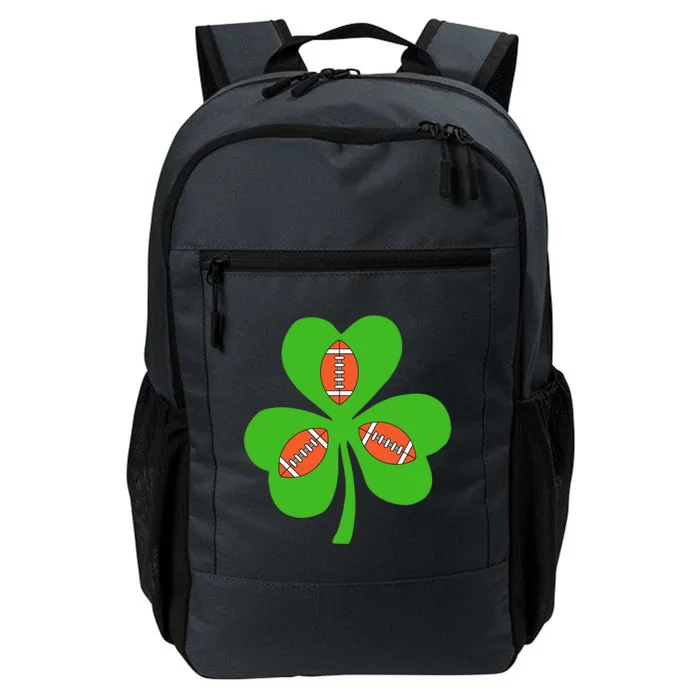 Shamrock American Football St Patrick's Day Funny Meaningful Gift Daily Commute Backpack