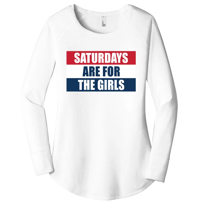 Saturdays Are For The Girls_ Women's Perfect Tri Tunic Long Sleeve Shirt