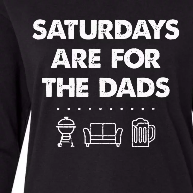 Saturdays Are For The Dads Fathers Day New Dad Gift Womens Cotton Relaxed Long Sleeve T-Shirt